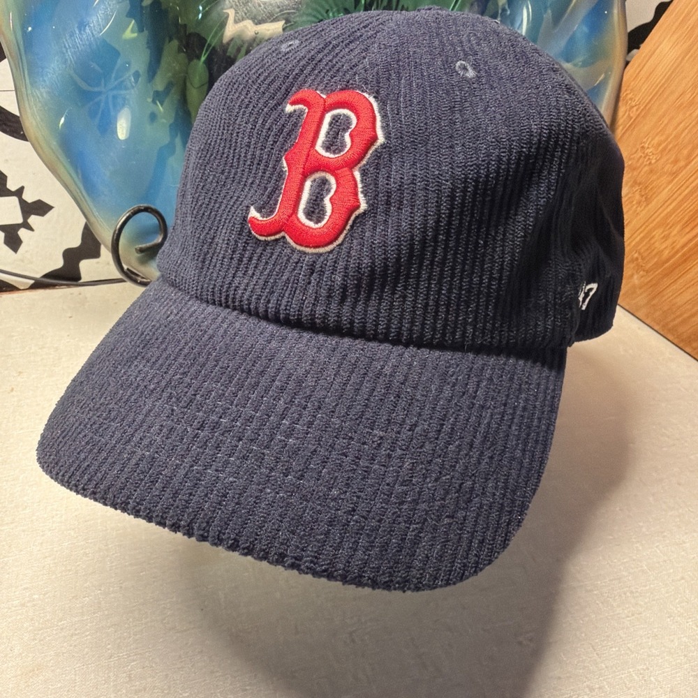 Men's '47 Brand Boston Red Sox Navy Corduroy "Clean Up" Adjustable Hat